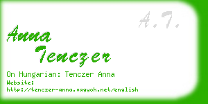 anna tenczer business card
